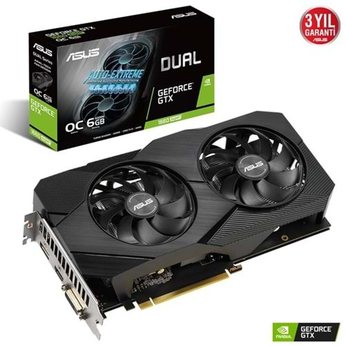 ASUS GTX1660 SUPER 6GB SUPER DUAL GTX1660S-O6G-EVO GDDR6 192bit HDMI DVI DP PCIe 16X v3.0