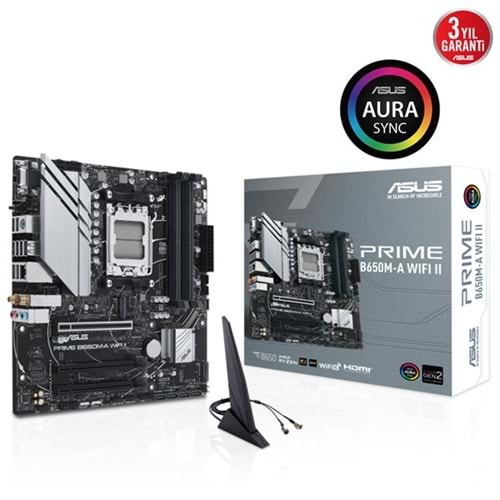 ASUS PRIME B650M-A WIFI II DDR5 HDMI DP PCIe 16X v4.0 AM5 mATX	