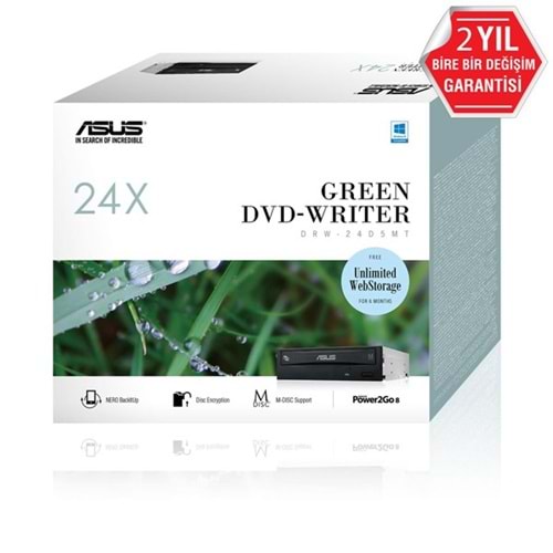 Asus Drw-24D5mt 24X Dahili Dvd Yazıcı Kutulu M-Disc Destekli Siyah