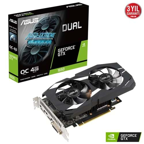 ASUS 4GB DUAL GTX1650-O4GD6-P-EVO GDDR6 HDMI-DP PCIE 3.0