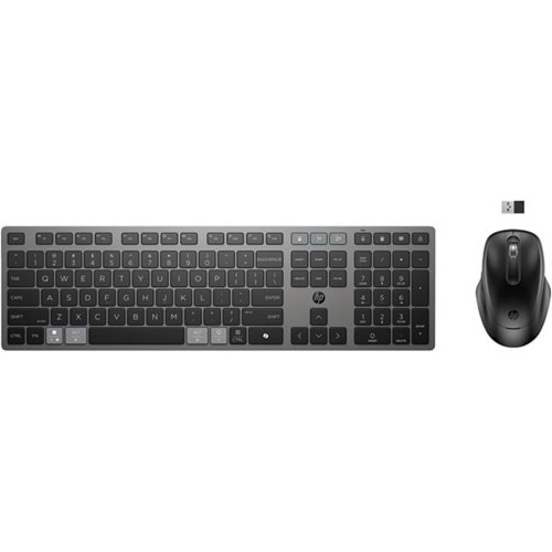 HP 725 9T5B0UT Çoklu Cihaz Bağlantılı Şarj Edilebilir Kablosuz Klavye-Mouse