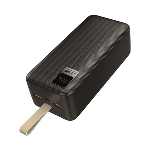 S-LINK G430 40000mAh Micro+Type-C+USB PD20W+QC3.0 18W Siyah LCD Taşınabilir Pil Şarj Cihazı Powerbank