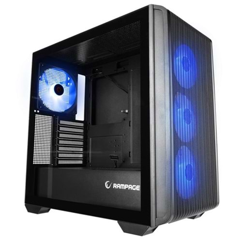 RAMPAGE CRAFT 4-RGB FANLI GAMING MID-TOWER PC KASASI SİYAH