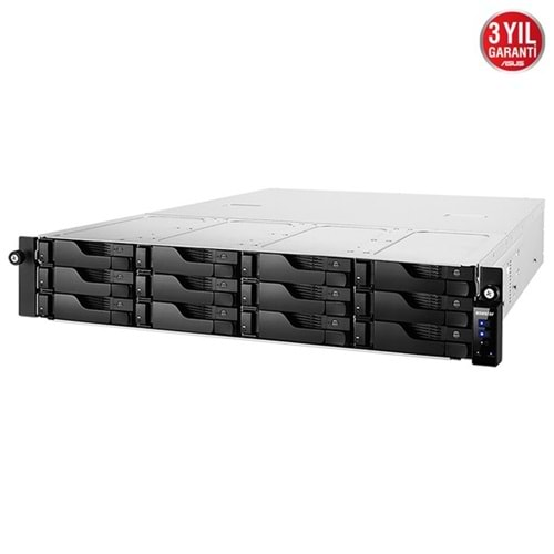 ASUSTOR AS6512RD-64GB ATOM QC C3538-64GB RAM-12-diskli RACK NAS SUNUCU