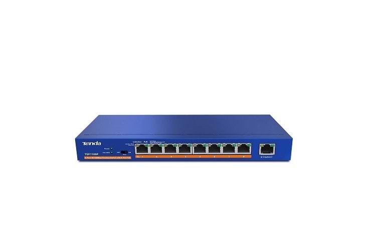 TENDA 9port 63w 8port PoE TEF1109P-8-63W 10/100 Yönetilemez Switch