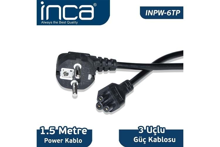 INCA INPW-6TP 0.75mm 1.5 metre Notebook Power Kablosu