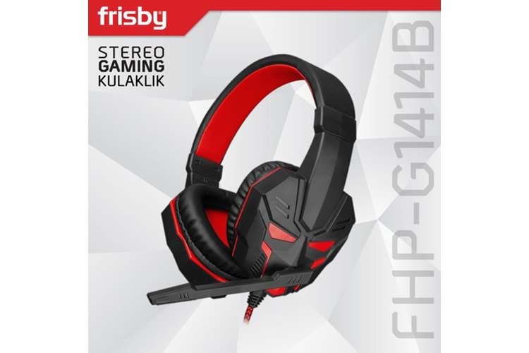FRISBY FHP-G1414B Stereo USB+3.5mm Jack Led Aydınlatma Siyah/Kırmızı Gaming Mikrofonlu Kulaklık