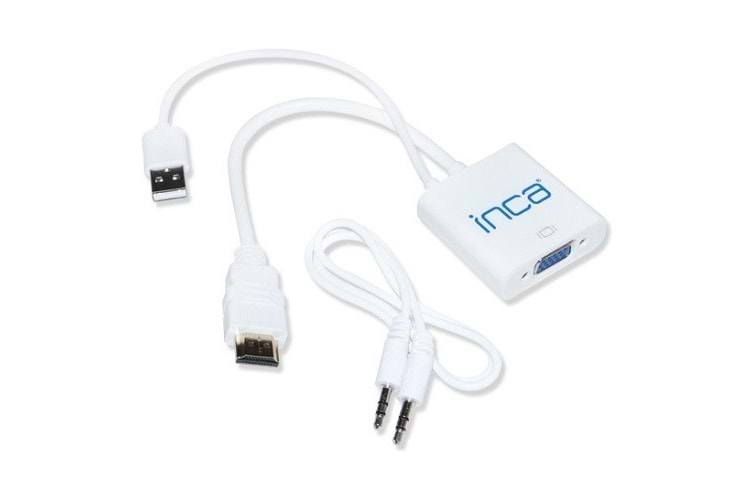 INCA IVTH-01 0.15metre VGA- HDMI Görüntü Adaptörü Beyaz 1080p