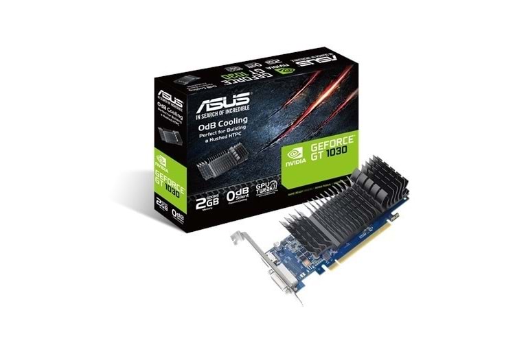 ASUS GT1030 2GB GT1030-SL-2G-BR DDR5 64bit HDMI DVI PCIe 16X v3.0 Fansız