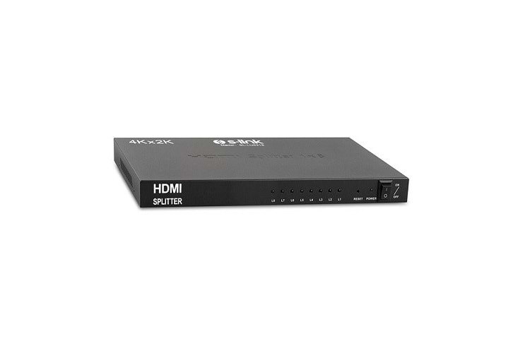 S-LINK 8port SL-LU6218 1port HDMI (giriş) 8port HDMI (çıkış) 4K HDMI Splitter