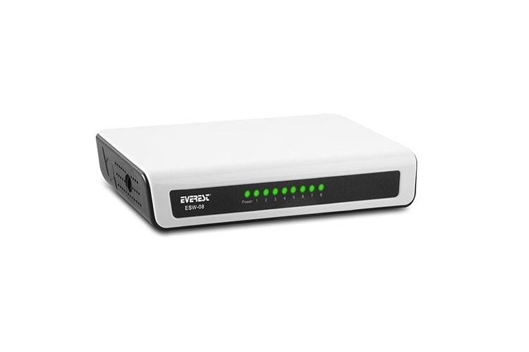 EVEREST 8port ESW-108 10/100 Yönetilemez Switch Masaüstü