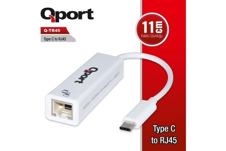 QPORT Q-TR45 Gigabit 1port Type-C Ethernet