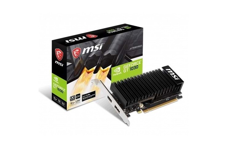 MSI GT1030 2GB GT1030-2GHD4 LP OC DDR4 64bit HDMI DisplayPort PCIe 16X v2.0 Fansız