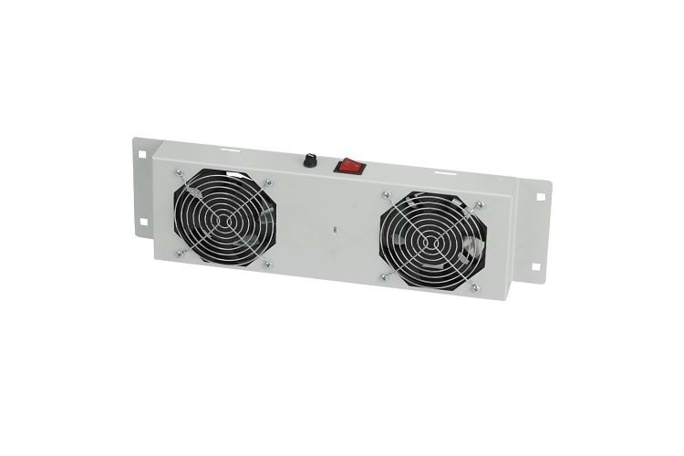 AGER Duvar Tipi 2li Termostatlı Beyaz Fan Modülü AN-F2T-A-B1