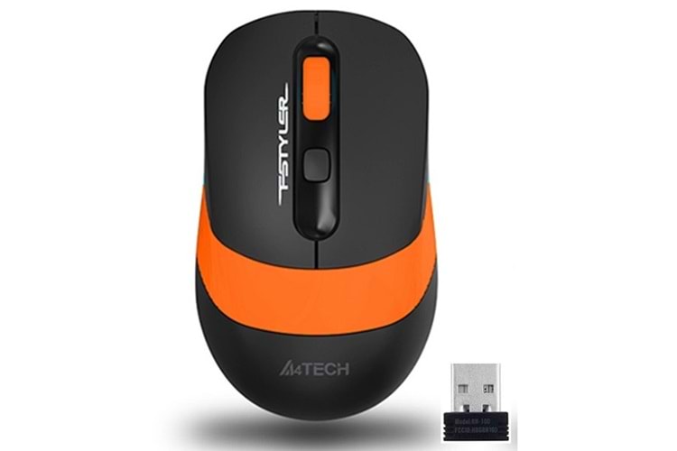 A4 TECH FG10 Kablosuz 2000dpi Optic Siyah/Turuncu Mouse