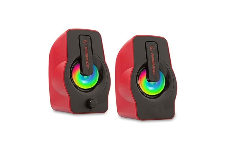 RAMPAGE RMS-G7 Falsetto 1+1 USB Kırmızı 6w Hoparlör RGB Ledli