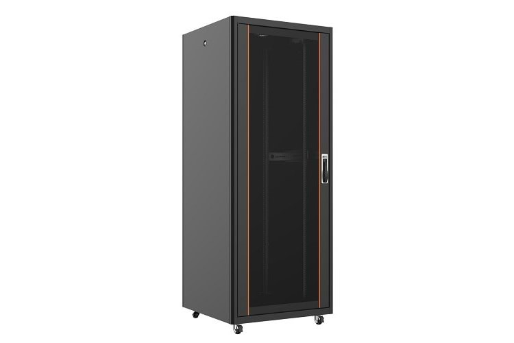 AGER 26U 800x800mm Dikili Tip Siyah Kabinet Vega AG-VB26U8080S1 Cam Kapak