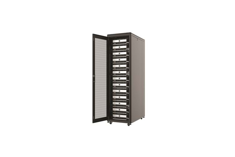 AGER 42U 600x800mm Dikili Tip Siyah Kabinet Vega AG-VB42U6080S1 Cam Kapak