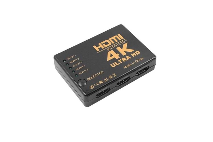 S-LINK 5port SL-HSW4K55 5port HDMI (giriş) 1port HDMI (çıkış) 4K HDMI Switch
