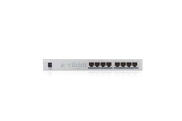 ZyXEL 8port 60w FULL PoE GS-1008HP GIGABIT Yönetilemez Switch Desktop