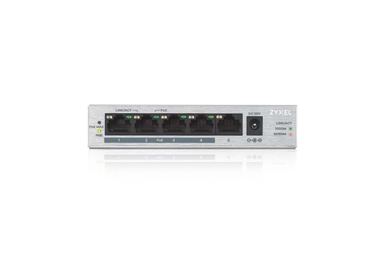 ZyXEL 5port 60w 4port PoE GS-1005HP GIGABIT Yönetilemez Switch Desktop