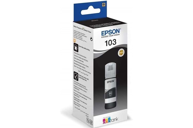 EPSON T00S14A 103BK Siyah 65ml Tanklı Sistem Mürekkebi