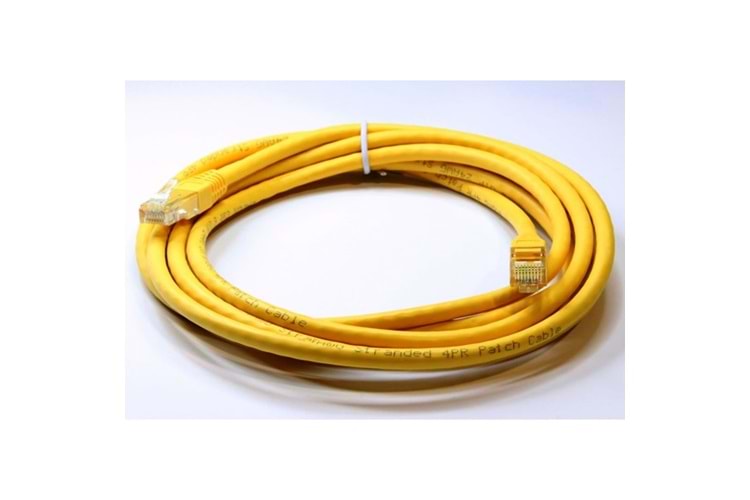 ODS 3m CAT6 Utp LSZH Saf Bakır Sarı Patch Kablo