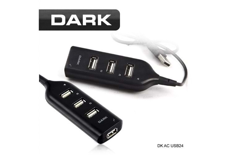 DARK DK-AC-USB24 4port USB 2.0 Siyah USB Çoklayıcı Hub