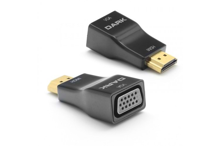 DARK DK-HD-AHDMIXVGA5 HDMI-VGA (D) Çevirici Adaptör Siyah