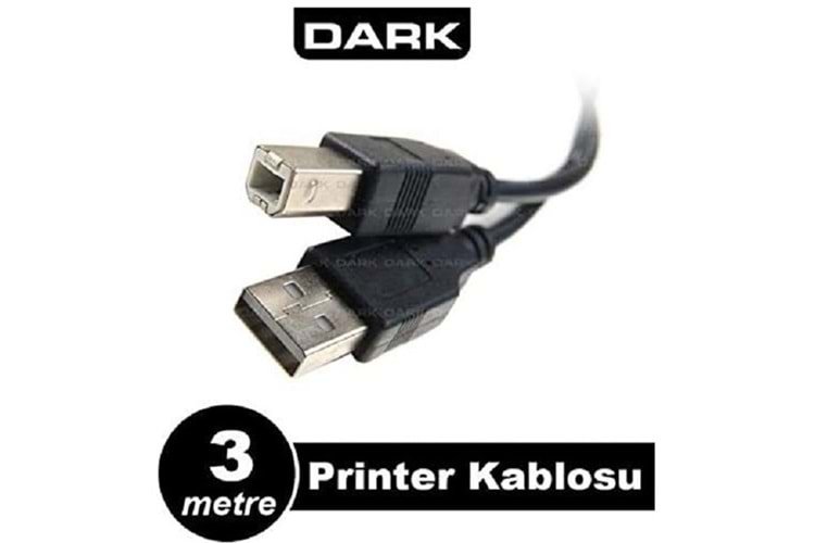 DARK 3metre DK-CB-USB2PRNL300 USB Yazıcı Kablosu