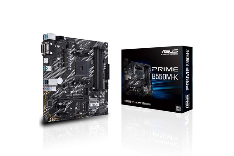 ASUS PRIME B550M-K DDR4 M2 PCIe NVME HDMI DVI PCIe 16X v4.0 AM4 mATX