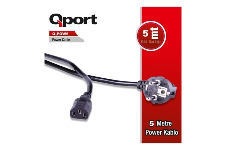 QPORT Q-POW5 0.75mm 5metre Power Kablosu