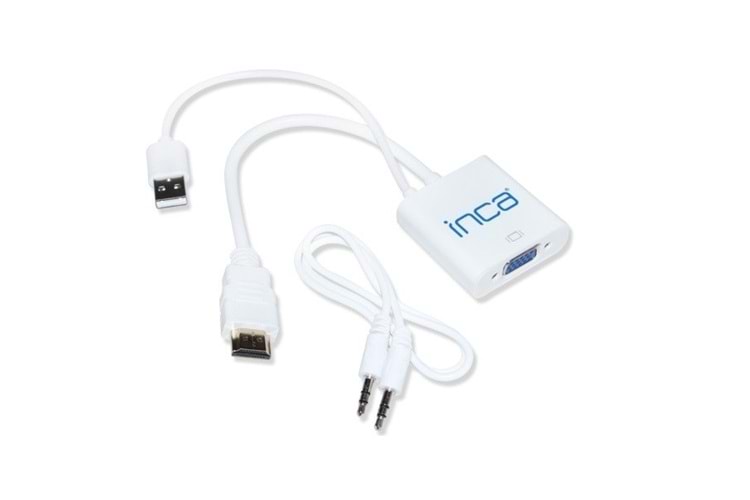 INCA IHTV-7TB 0.15metre HDMI-VGA (D) Görüntü Adaptörü Beyaz Sesli 1080p