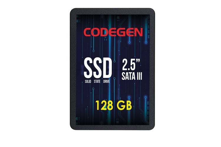 CODEGEN 128GB CDG-128GB-SSD25 560- 500MB/s SSD SATA-3 Disk