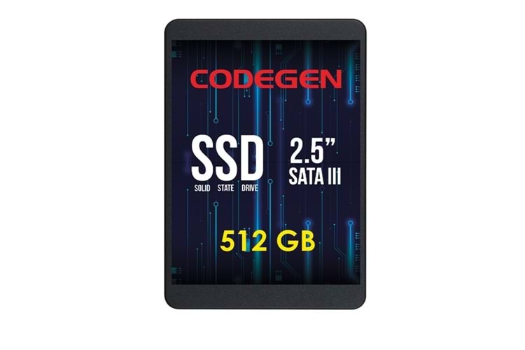CODEGEN 512GB CDG-512GB-SSD25 560- 500MB/s SSD SATA-3 Disk