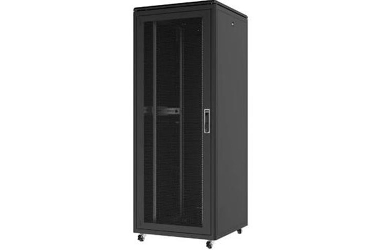 AGER 42U 600x600mm Dikili Tip Siyah Kabinet Vega AG-VB42U6060S1 Cam Kapak