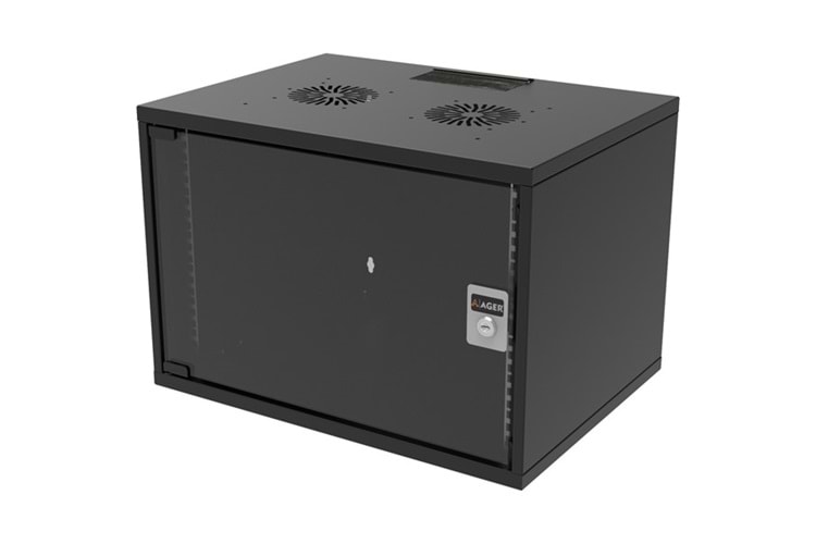 AGER 12U 540x400mm Duvar Tipi Siyah Kabinet SOHO AG-SH12U5440S1