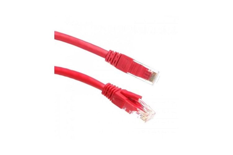 ODS 0.2m CAT6 Utp LSZH Saf Bakır Kırmızı Patch Kablo