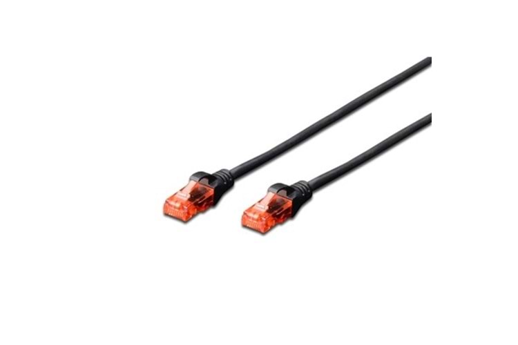 DIGITUS 1m CAT6 Utp DK-1617-010/BL Siyah Patch Kablo