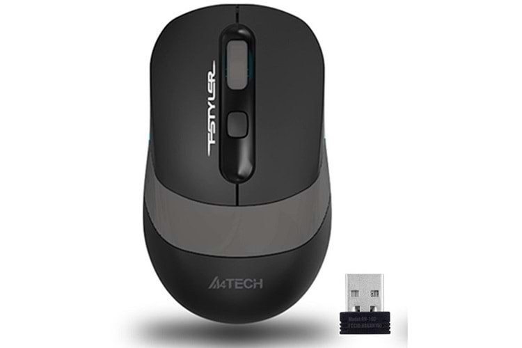 A4 TECH FG10S Kablosuz Sessiz 2000dpi Optic Siyah/Gri Mouse
