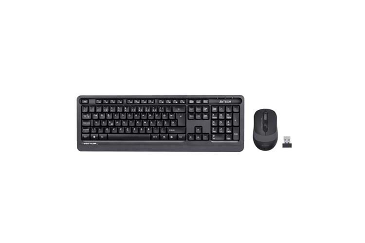 A4 TECH FG1010 Kablosuz F Trk Optic Mouse Siyah/Gri Multimedya Klavye - Mouse Set