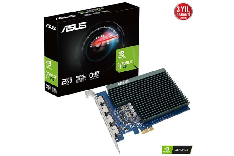 ASUS GT730 2GB 4H-SL-2GD5 GDDR5 64bit 4X HDMI PCIe 16X v2.0 Fansız