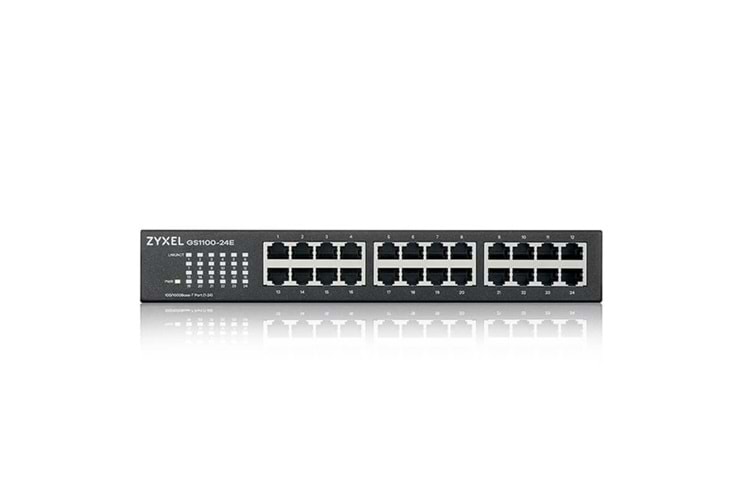 ZyXEL 24port GS1100-24E v3 GIGABIT Yönetilemez Switch Masaüstü