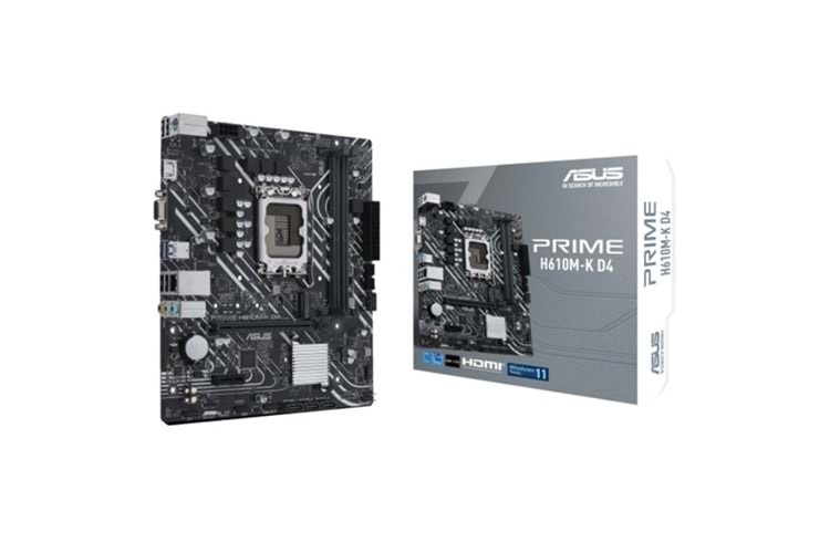 ASUS PRIME H610M-K D4 DDR4 M2 PCIe NVME HDMI PCIe 16X v4.0 1700p mATX