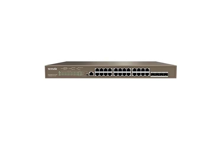 TENDA 24port 410W FULL PoE TEG5328P-24-410W GIGABIT 4X SFP Yönetilebilir Switch RackMount