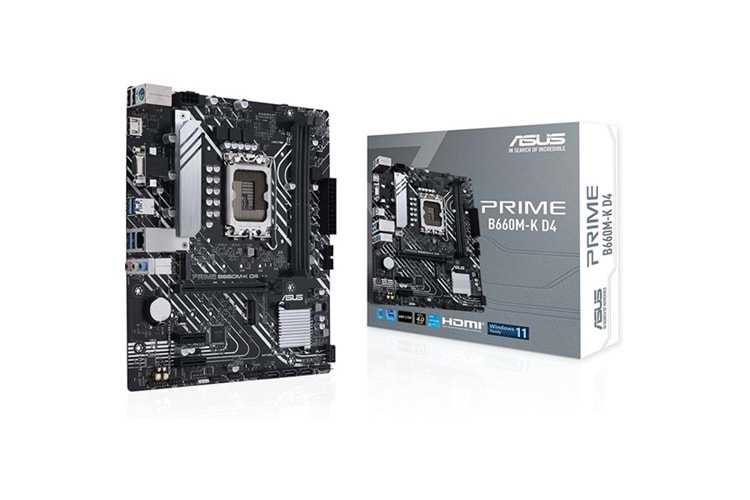 ASUS PRIME B660M-K D4 DDR4 HDMI PCIe 16X v4.0 1700p mATX