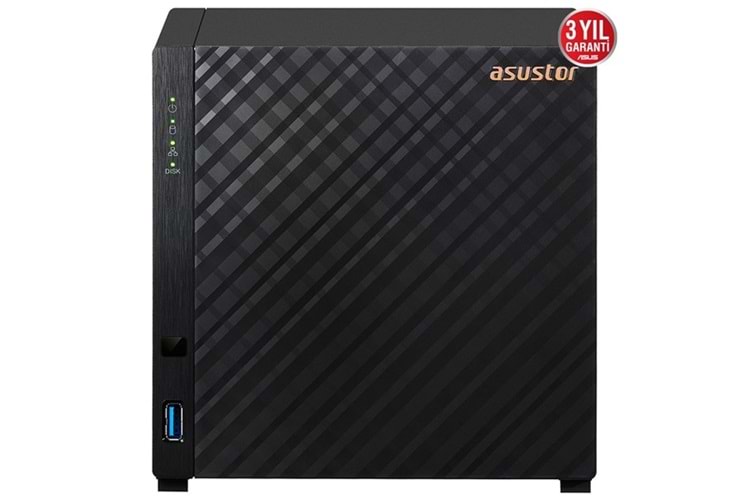 ASUSTOR AS1104T REALTEK QC 1 GB RAM- 4-diskli Nas Server (Disksiz)