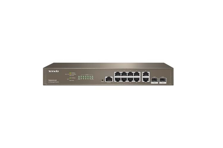 TENDA 10port TEG5312F GIGABIT 2X SFP Yönetilebilir Switch Masaüstü