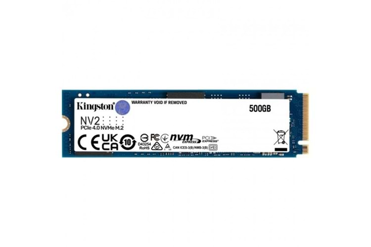 KINGSTON 500GB NV2 SNV2S/500G 3500- 2100MB/s M2 PCIe NVMe Gen3 Disk
