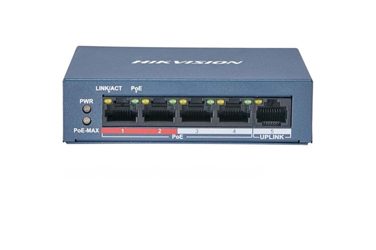 HIKVISION 4port 30w FULL PoE DS-3E0105P-E/M(B) 10/100 1X-UPLINK Yönetilemez Switch